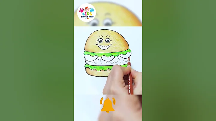 How to Draw A Funny Turkey Burger, drawing easy step by step for Kids and Toddlers #shorts