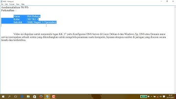 Tutorial Konfigurasi DNS Server Pada Debian 6 dan Windows Xp di Virtual Box Mudah