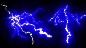 Blue Lightning Thunderstorm 4K Royalty Free Background Animated Wallpaper Screensaver Electricity