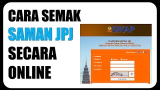 Cara Semak Saman JPJ Secara Online