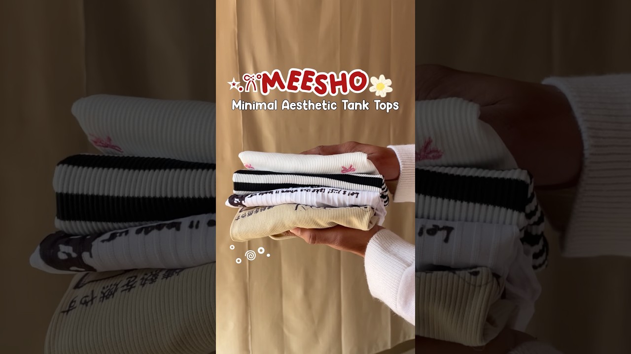 Meesho Aesthetic Tank Top Haul 💖 Cute & Stylish Look Under Budget 