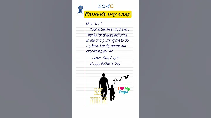 Father's day card writing | Happy Father's Day 2025 writing | Father's Day Message/ Fathers Day Card
