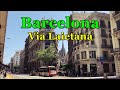 Spainbarcelona walking along via laietana