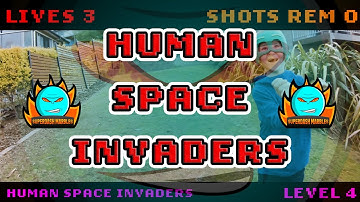Human Space Invaders - Stupid Dad Games