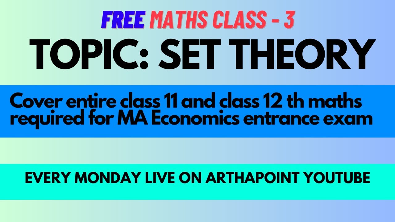 SET THEORY LEC 3 MA ECONOMICS ENTRANCE COACHING IGIDR BASIC MATH set-theory-lec-3-ma-economics-entrance-coaching-igidr-basic-math