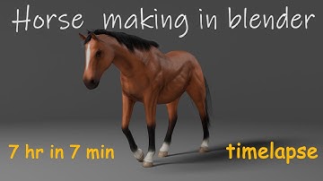 Making horse | 3d horse timelapse | horse making in blender