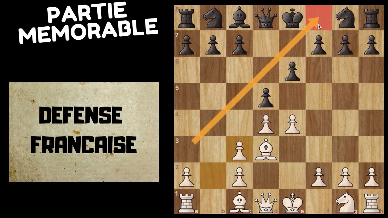 Alekhine détruit la défense française en 11 coups grâce à cette  combinaison. - YouTube