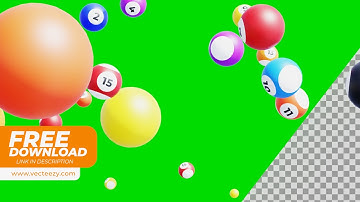 Loop Animation of Pool Balls Falling on a Transparent BG | FREE DOWNLOAD | LINK IN DESCRIPTION