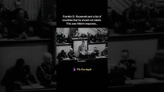 Adolf Hitler reply Franklin D. Roosevelt America president letter before world war 2
