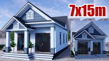 MẪU NHÀ CẤP 4 MÁI THÁI NÔNG THÔN DIỆN TÍCH 7X15 MÉT CÓ 3 PHÒNG NGỦ VÀ PHÒNG THỜ RIÊNG