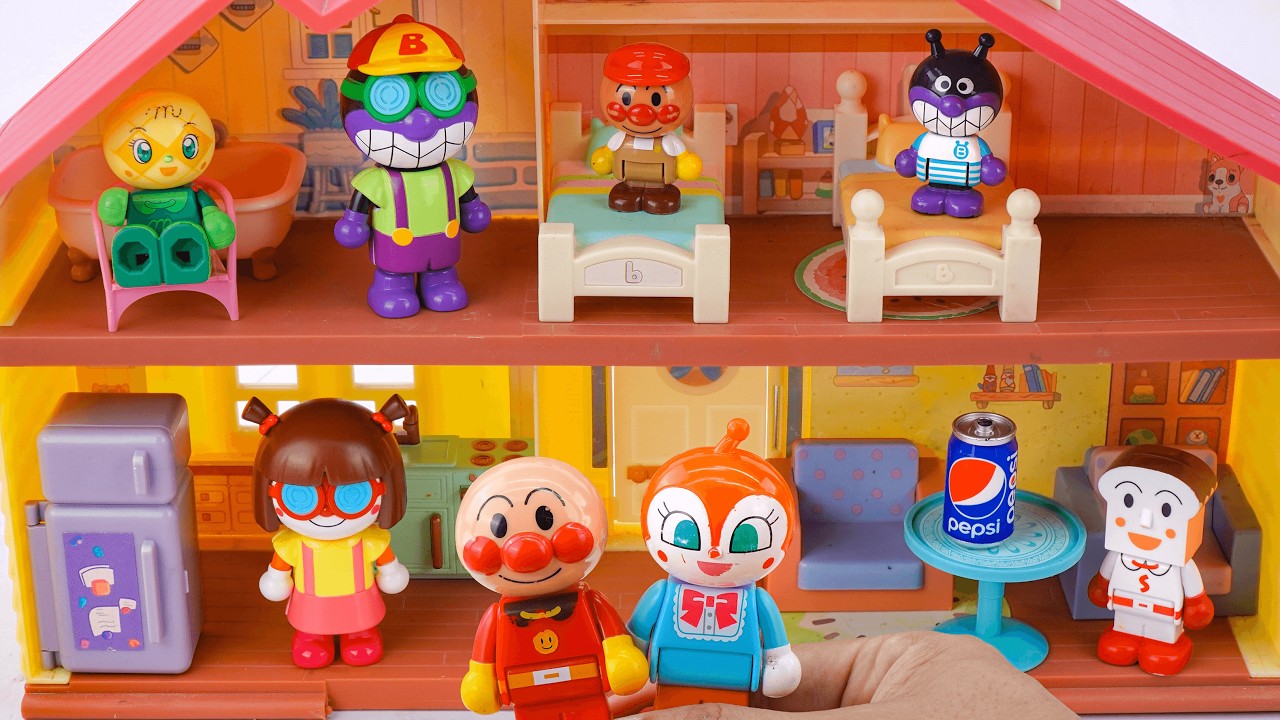 96 Minutes Satisfying with Unboxing Anpanman Blue and Pink House