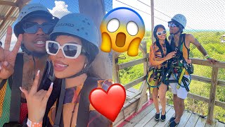 WE WENT ON THE WORLDS SCARIEST ZIPLINE IN JAMAICA **BAD IDEA**