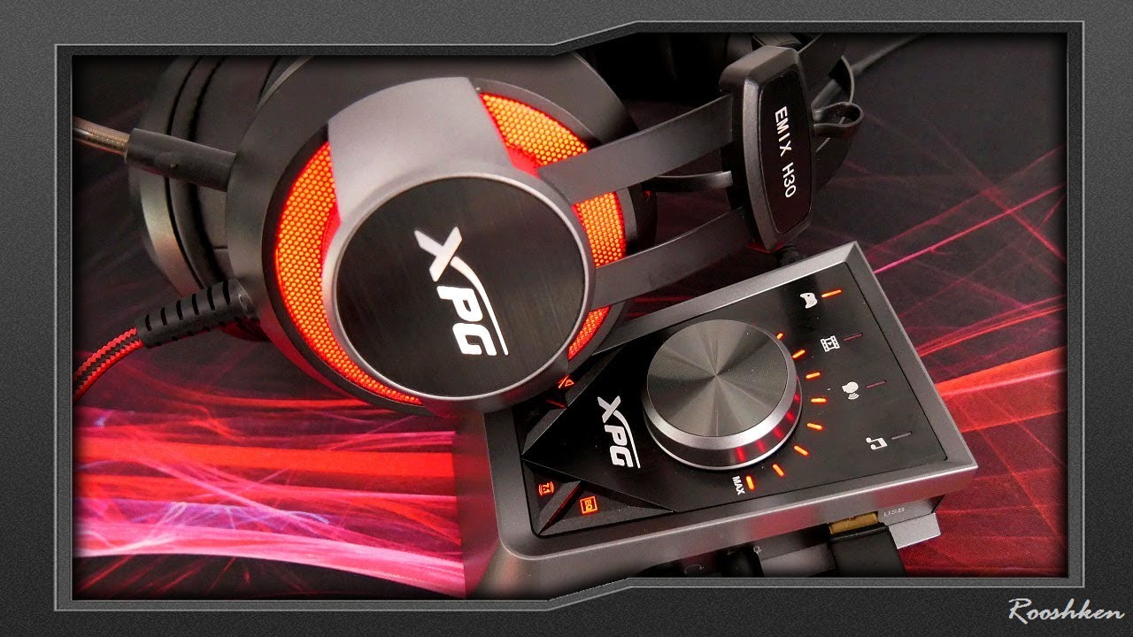 Słuchawki XPG Emix H30 + Solo F30 i stojak - zestaw dla