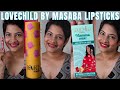 New lipsticks lovechild by masaba reviews  swatches  joygeeks1