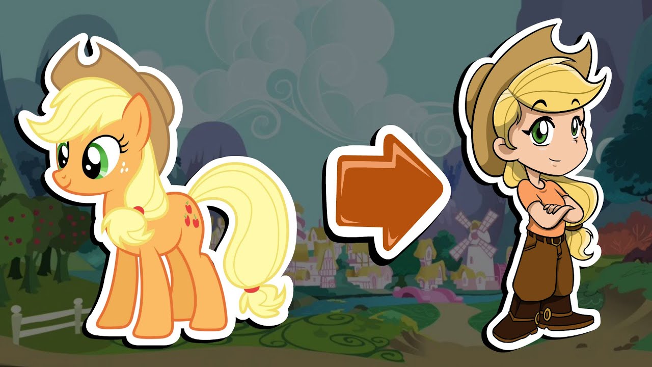 APPLEJACK from My Little Pony | Human Version | Drawing Process - YouTube