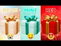 Choose Your Gift 🎁🎁🎁 | 3 Gift Box Challenge Beige , Mint or Red 🤩😍😭 | How Are Your Lucky?