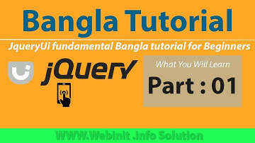 jQuery ui beginners Fundamentals tutorial with bangla-jquery ui introduction (Part - 01)