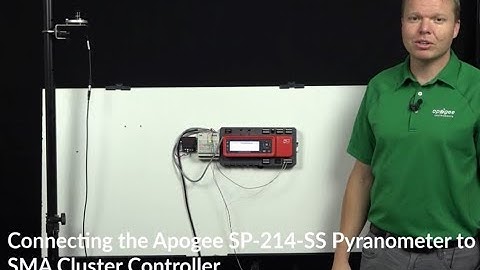 Connecting an Apogee SP-214-SS Pyranometer to an SMA Cluster Controller
