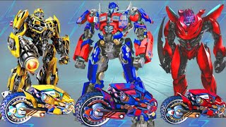 Grand Robot Bike Transform City Attack Games Androit Game Play #01 Video screenshot 3