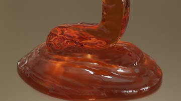 Folding Honey Fluid Simulation with Mantaflow 60fps - Blender 2.92