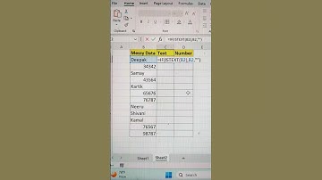 Separate Texts And Numbers In Excel 🔥 | Important Excel Tricks ✅ #shorts #howto #exceltips #bytetech