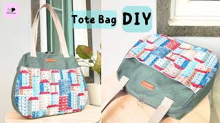 DIY Zipper Tote Bag Tutorial | Tote Bag Tutorial With Zipper