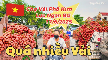 Buôn bán tấp nập - "Chợ Vải Thiều" Phố Kim  Phượng Sơn Lục Ngạn Giang 17 tháng 6, 2025