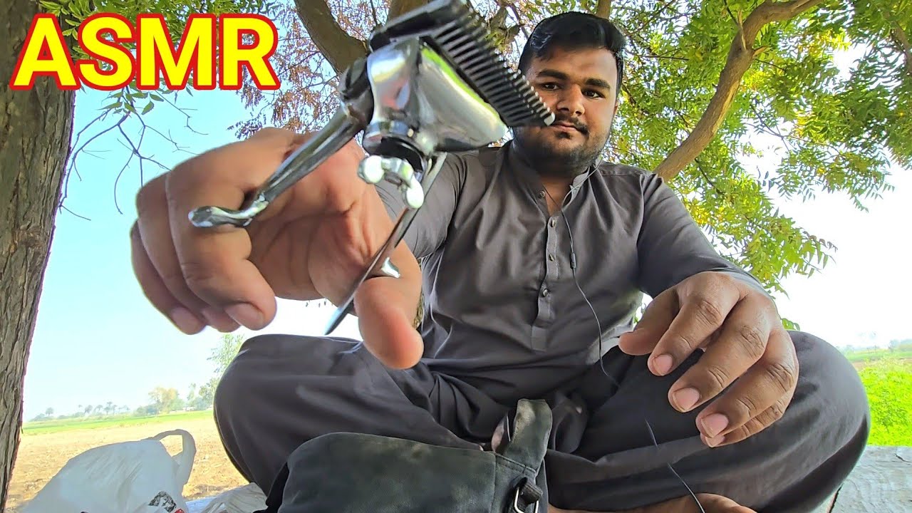 Asmr with barber tools kit 