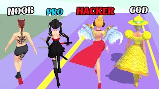 NOOB vs PRO vs HACKER vs GOD - Makeover Run  , Dancing Hair ...