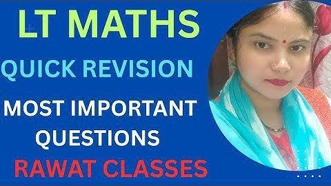 LT Grade Maths Important Questions | Most Expected Questions for LT Exam | Rawat Classes