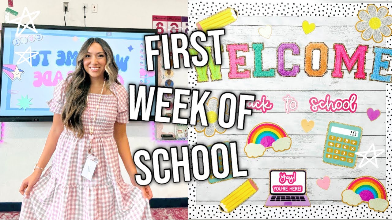 FIRST WEEK OF SCHOOL!! // meet the teacher, classroom set up, and first ...