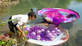 🥰Fantastic Unexpected Harvest, The Girl Gets A Beautiful Surprise From The Giant Pearl Clam