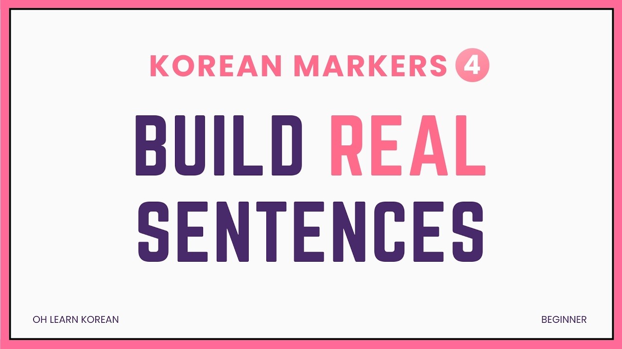 Build Korean Sentences with 이/가 & 을/를