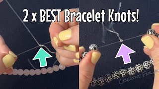 How to tie a bracelet! STRONG elastic bracelets 2 x tight knots!!