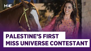 Nadeen Ayoub represents Palestine for the first time at Miss Universe