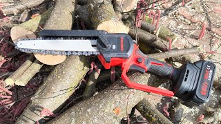 Cordless chain saw ONEVAN tire 8 INCH REVIEW DISASSEMBLY TEST