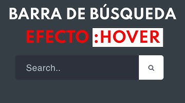 🔴como Hacer una BARRA de BÚSQUEDA con Efecto HOVER con HTML y CSS