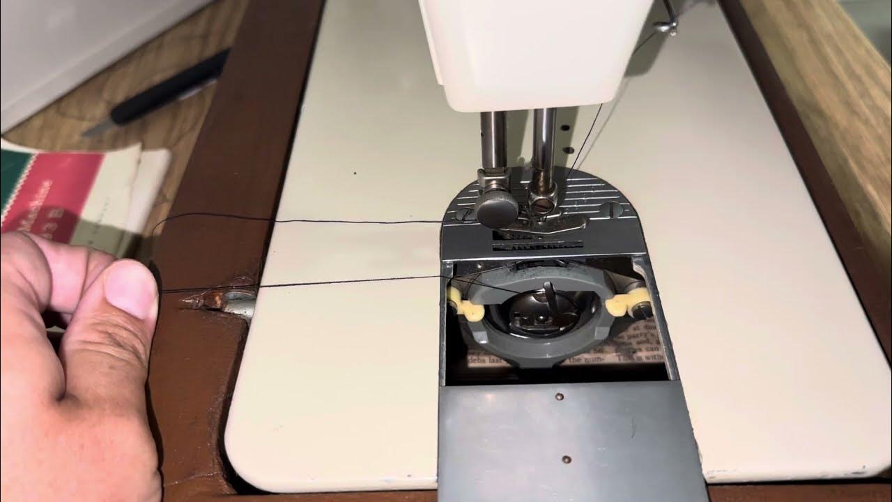 Singer 293B Sewing Machine Loading The Bobbin YouTube