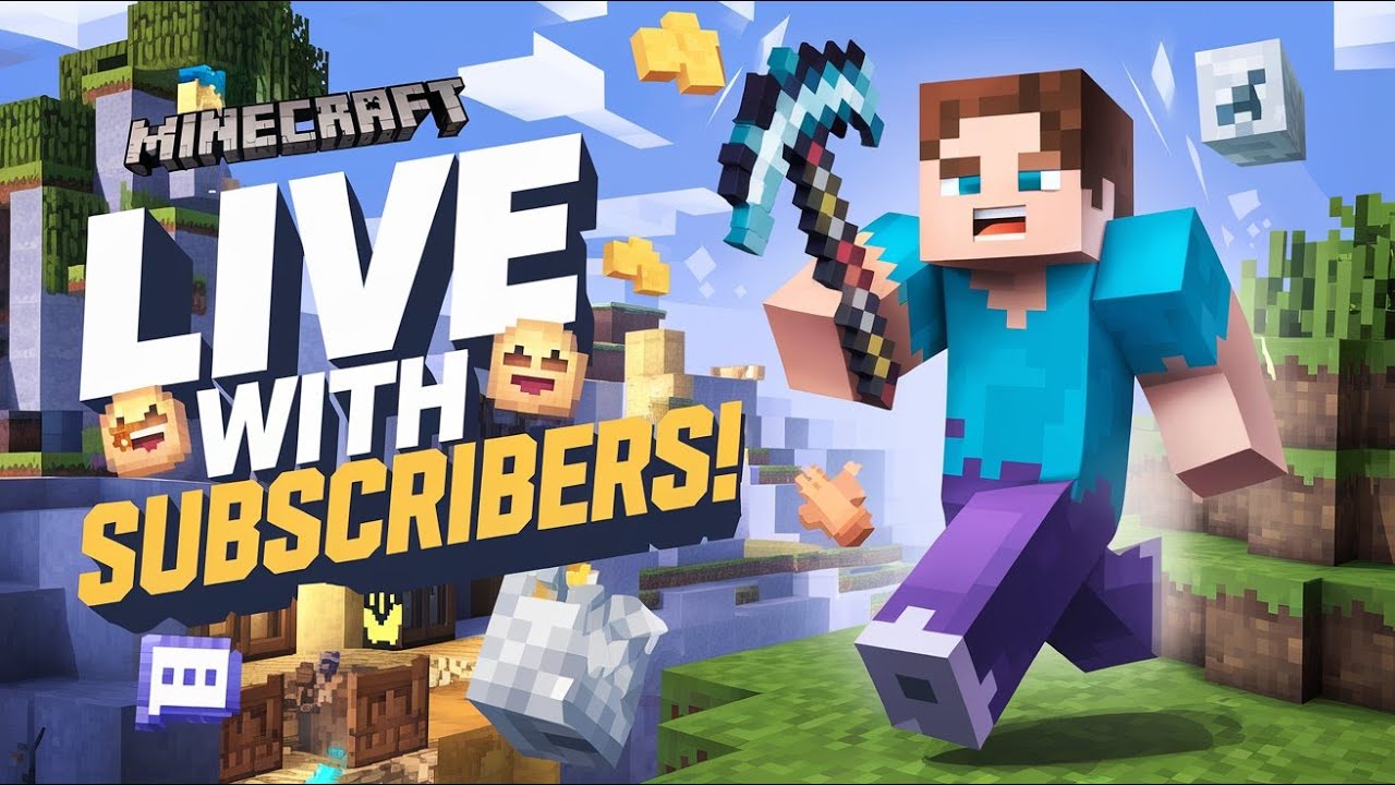 🔴(HINDI) Playing Minecraft LIVE with Subscribers – Join the Fun! - YouTube