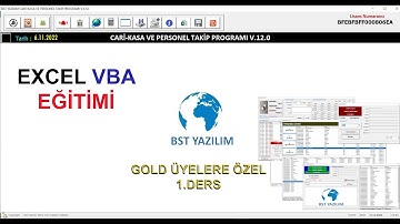 Gold Üyelere Özel Excel VBA Eğitim Serisinin 1.Dersi Yayınlandı.