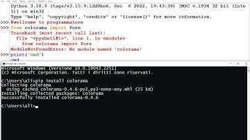 colorama install with pip
