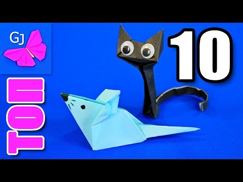 Оригами из бумаги для детей 10 лет животные