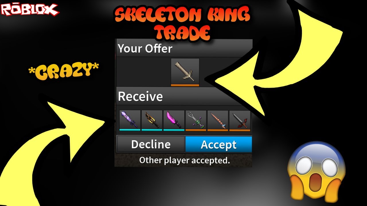 This Guy Wanted Skeleton King So Bad I Gave It To Him Roblox Assassin Best Trade Ever Yet Youtube - roblox assassin good trades