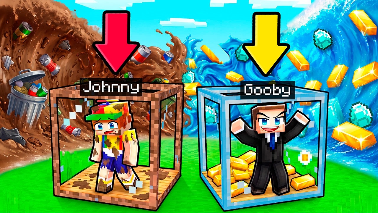 POOR VS RICH TSUNAMI vs Doomsday Bunker in Minecraft!