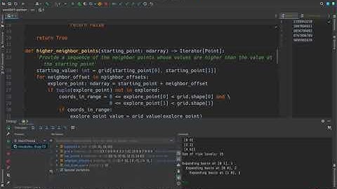 Advent of Code 2021 Day 9, Python Solution