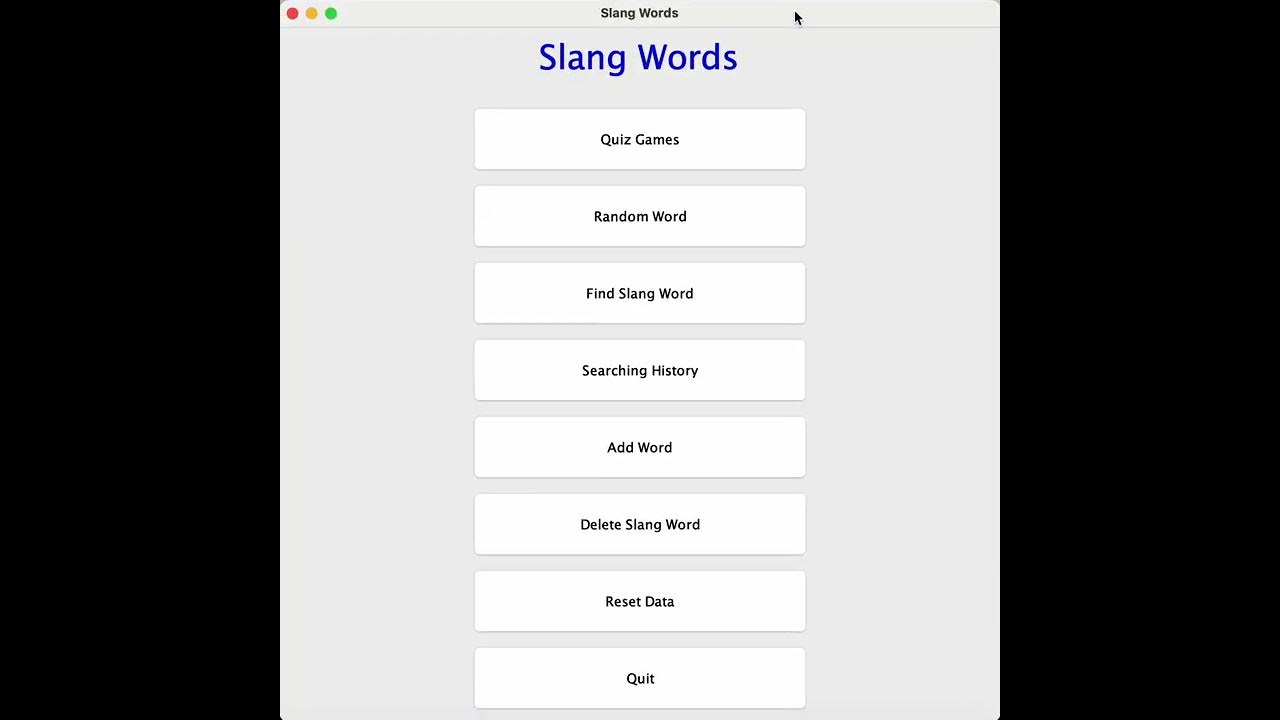 Slang Word Đồ Án Java Swing HCMUS YouTube