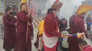 : H.E 14th thegtse Rinpoche visit at THUPTEN DO-NGAG OSAL DHARGYELING phudung monastery