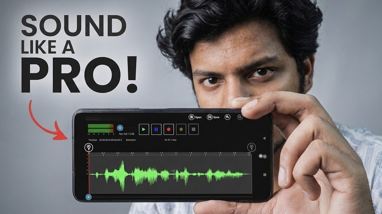 মোবাইল এত প্রফেশনাল অডিও রেকর্ড সাথে এডিট  😯