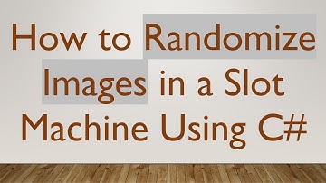 How to Randomize Images in a Slot Machine Using C#