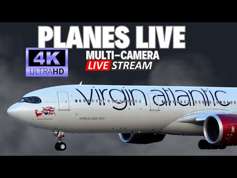 4K Manchester Airport Live  🔴 #heatwave  #live #planes
